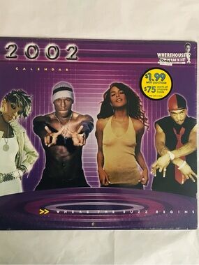 Vintage 2002 R&B and Hip-Hop Calendar Captures A Golden Era Of Music- NEW/SEALED